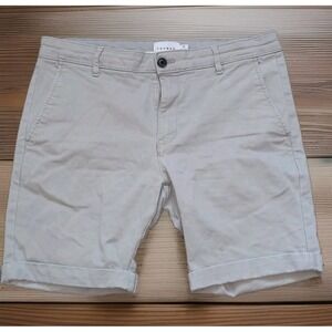 Mens Topman Khaki Shorts Sz 32 Preppy Collegiate